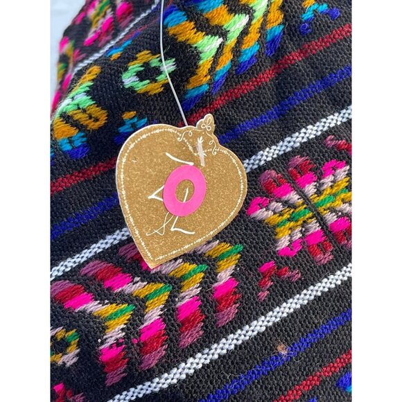 Z&L Womens Tassels Fringe Throw Poncho Shawl Scarf Large Blue Striped - Picture 4 of 10